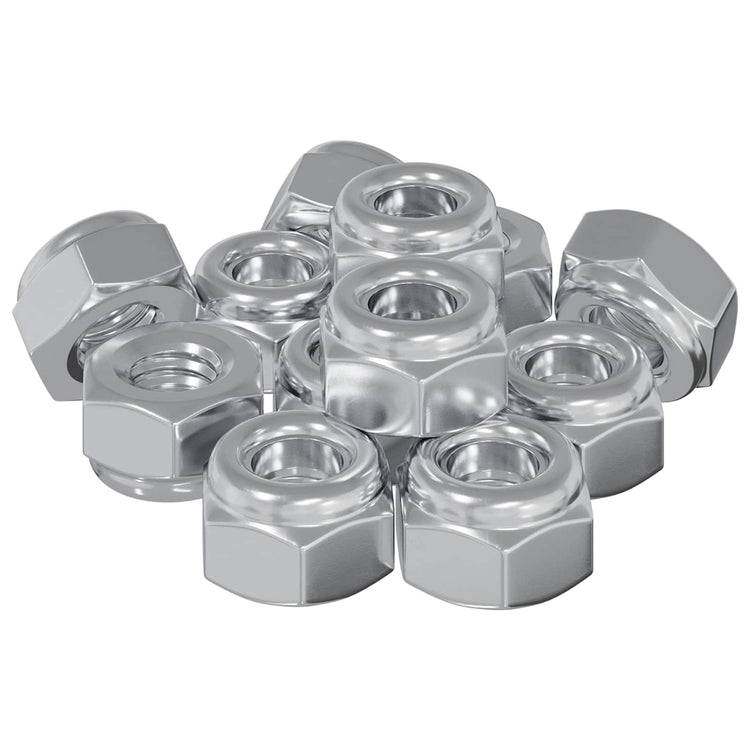 Vidaxl moer 9574 pcs zilver m6 x 10 mm ijzer