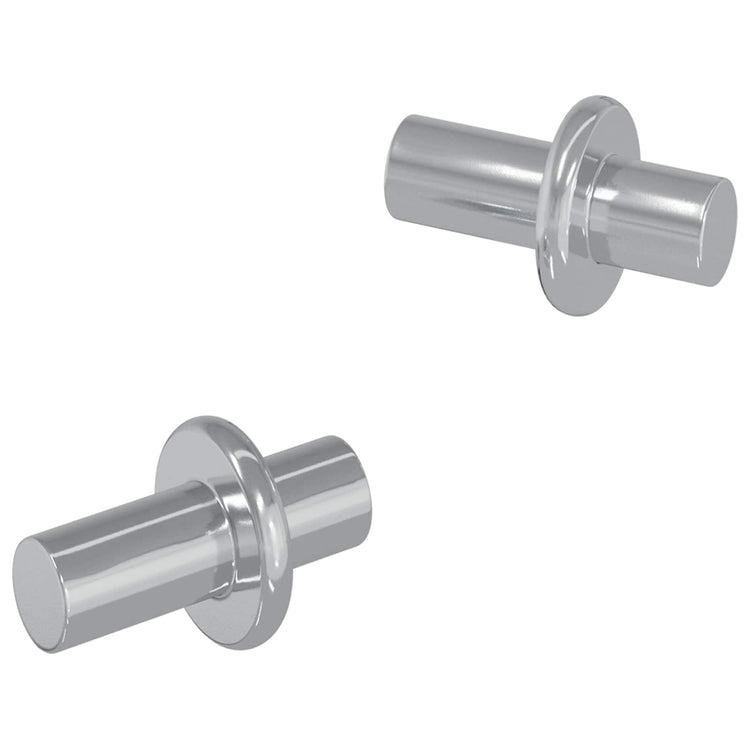 Vidaxl plankhaak 2 st zilver 8,6 x 8,6 x 14,6 mm staal