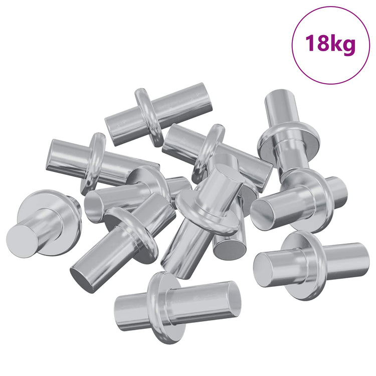 Vidaxl plankhaak 4500 st zilver 8,6 x 8,6 x 14,6 mm staal