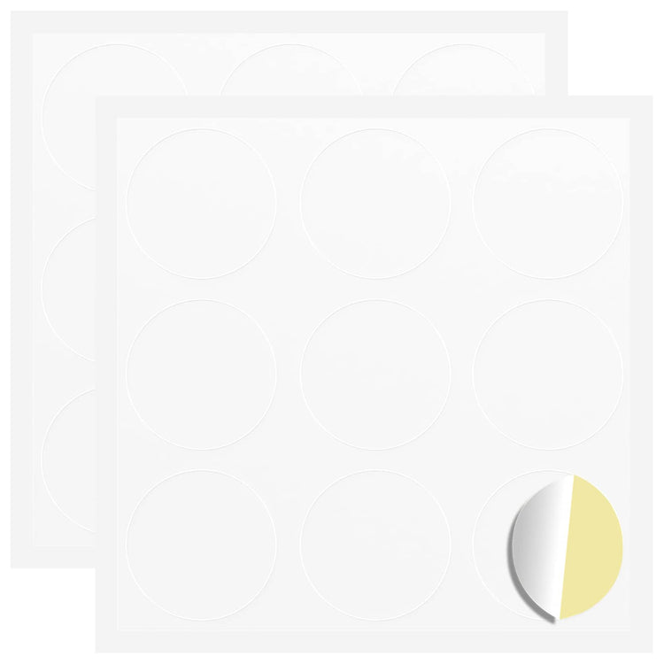 Vidaxl sticker 2 st wit ø 20 x 0,5 mm papier