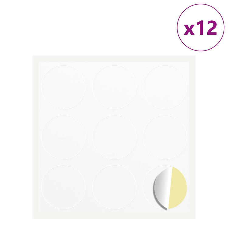 Vidaxl sticker 12 st wit ø 20 x 0,5 mm papier