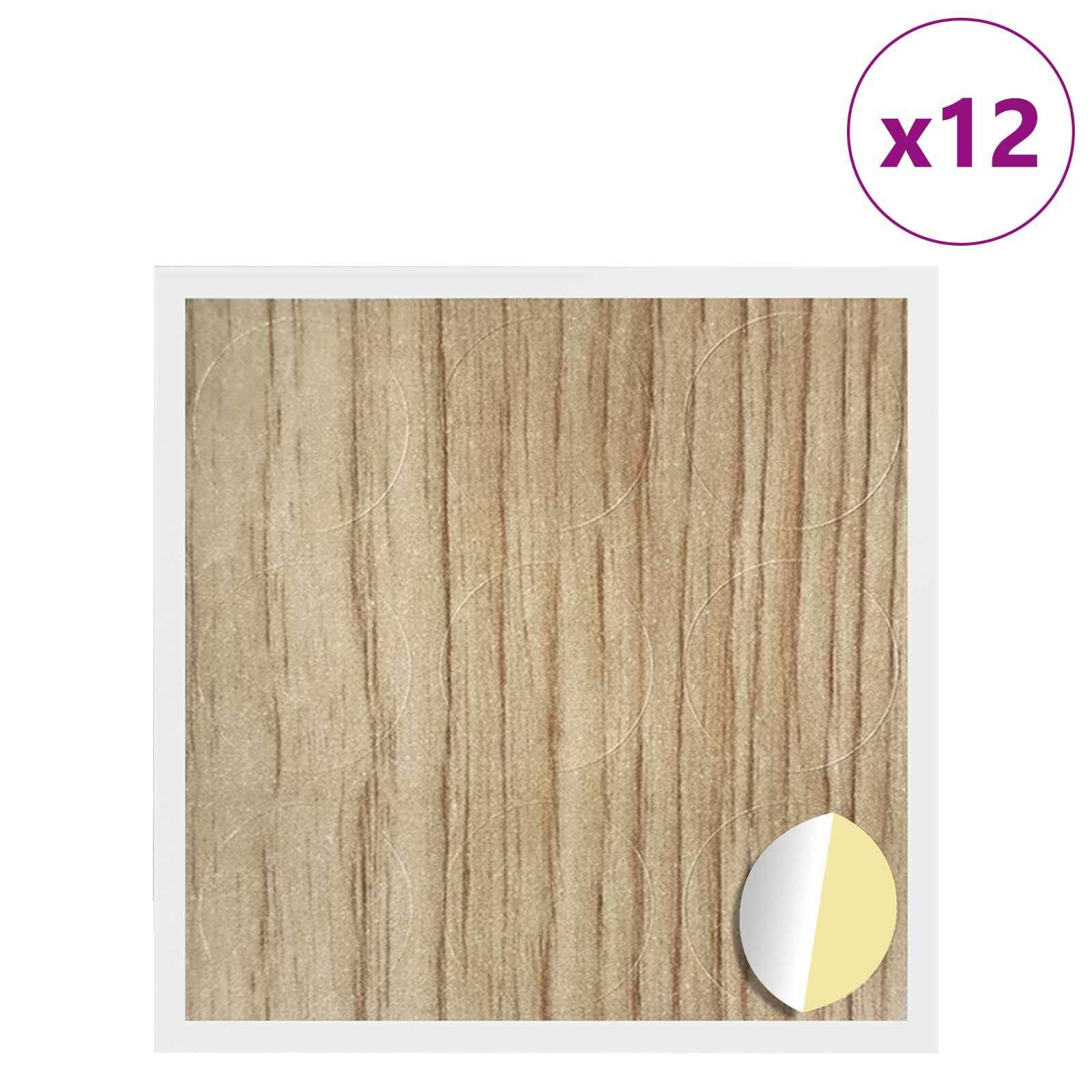 Vidaxl zelfklevende schroefhoes 12 pcs artisan eiken ø 20 x 0,5 mm