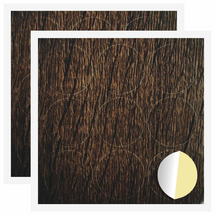 Vidaxl zelfklevende schroefhoes 2 st bruin eiken ø 20 x 0,5 mm
