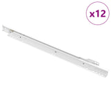 Vidaxl ladegeleider 12 st wit 400 mm staal - afbeelding 2