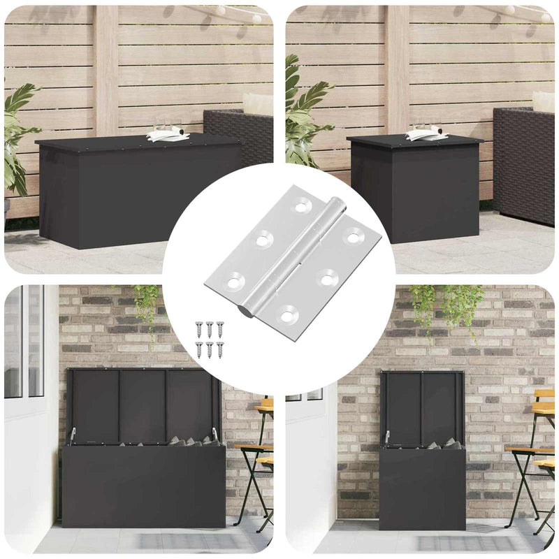 Vidaxl scharnier 12 pcs zilver 50 x 38 x 1,3 mm staal