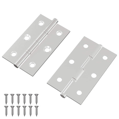 Vidaxl scharnier effen 2 st zilver 58 x 35 x 1 mm staal