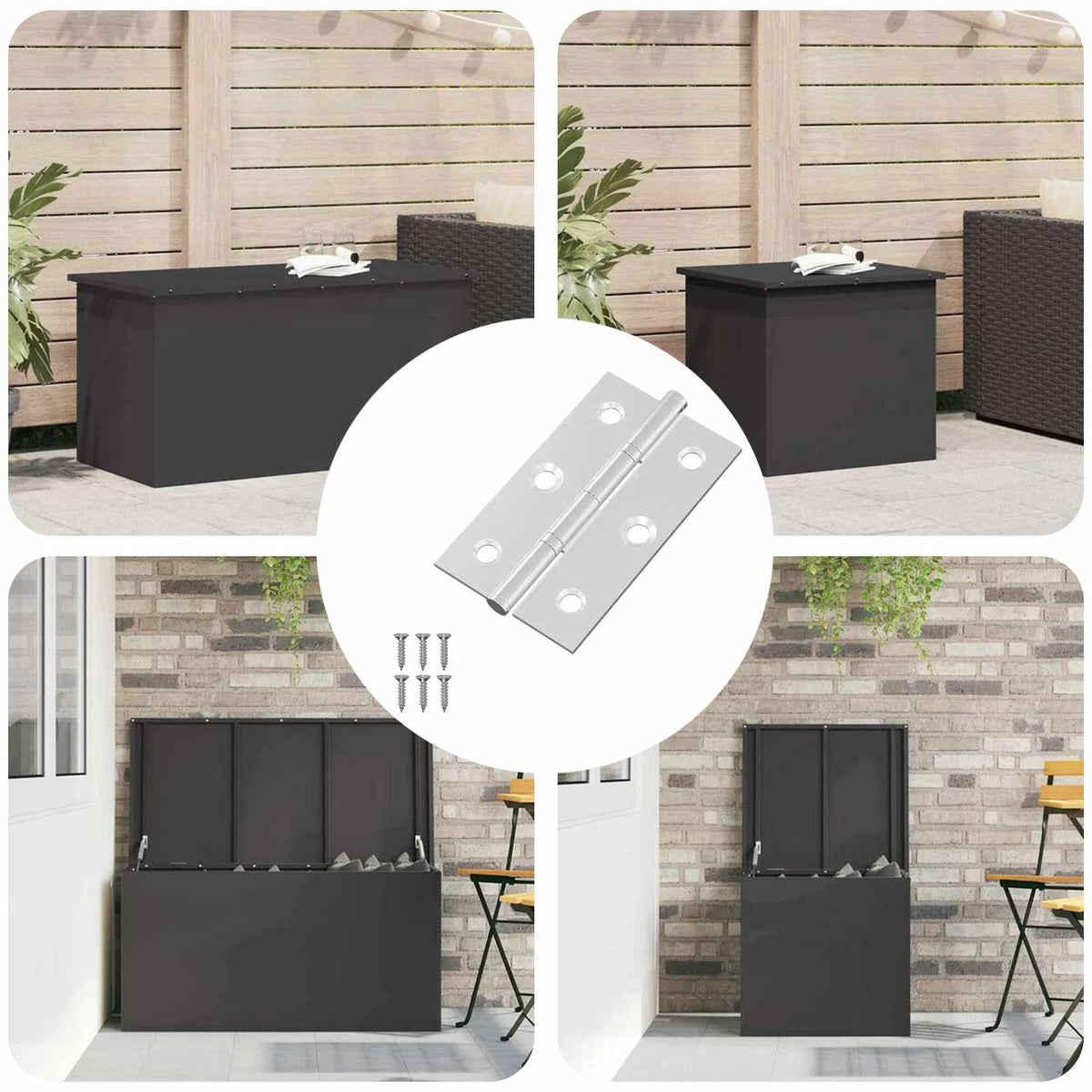 Vidaxl scharnier effen 12 st zilver 58 x 35 x 1 mm staal
