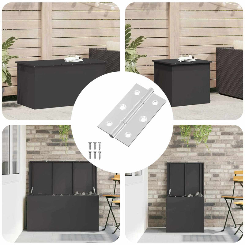Vidaxl scharnier effen 12 pcs zilver 58 x 35 x 1 mm staal