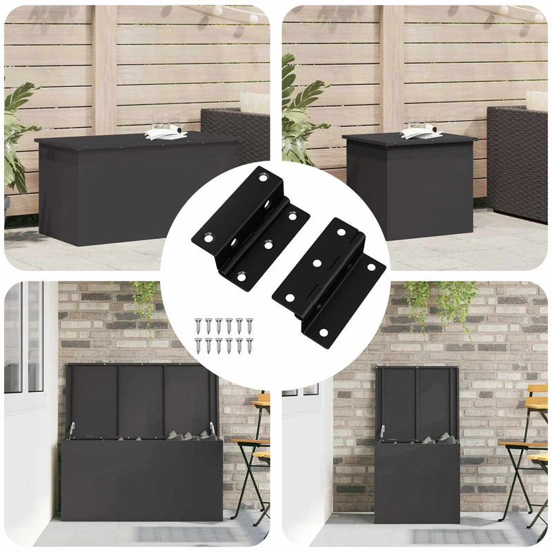 Vidaxl scharnier 2 pcs zwart 38 x 17 x 60 mm ijzer