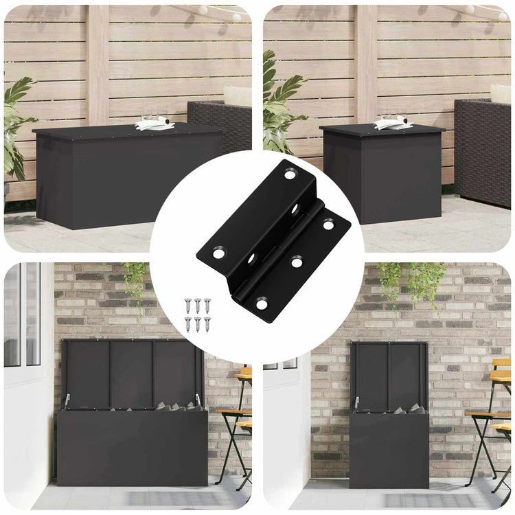 Vidaxl scharnier 12 pcs zwart 38 x 17 x 60 mm ijzer