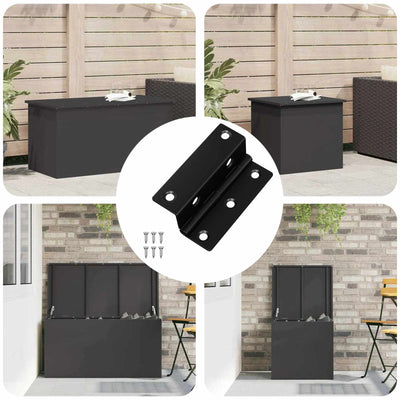Vidaxl scharnier 537 st zwart 38 x 17 x 60 mm ijzer