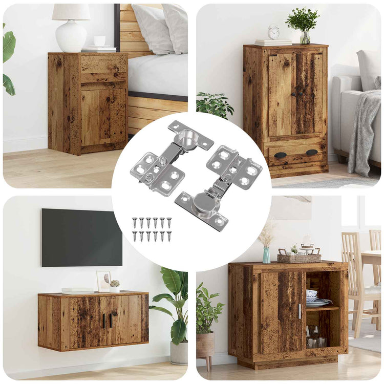 Vidaxl scharnier 2 st nikkel 85 x 52,5 x 9,5 mm ijzer