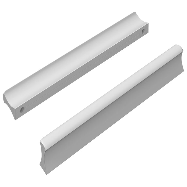 Vidaxl handvat effen 2 st zilver 105.7 x 7.4 x 15.5 mm aluminium