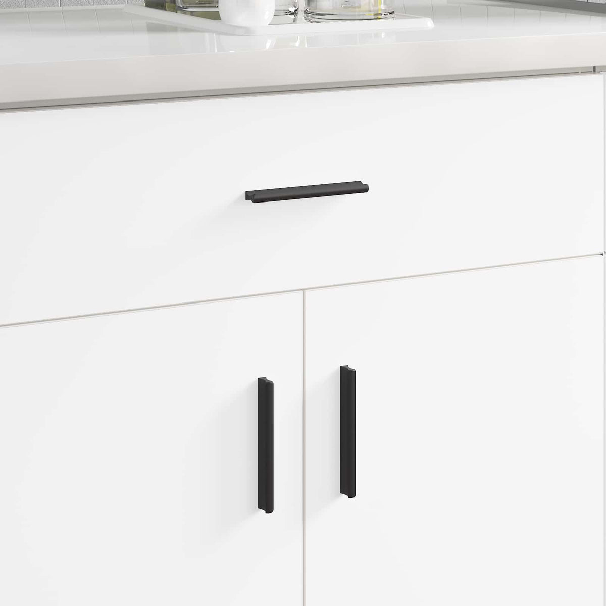 Vidaxl handvat 12 pcs zwart 106 x 7,4 x 15,5 mm aluminium