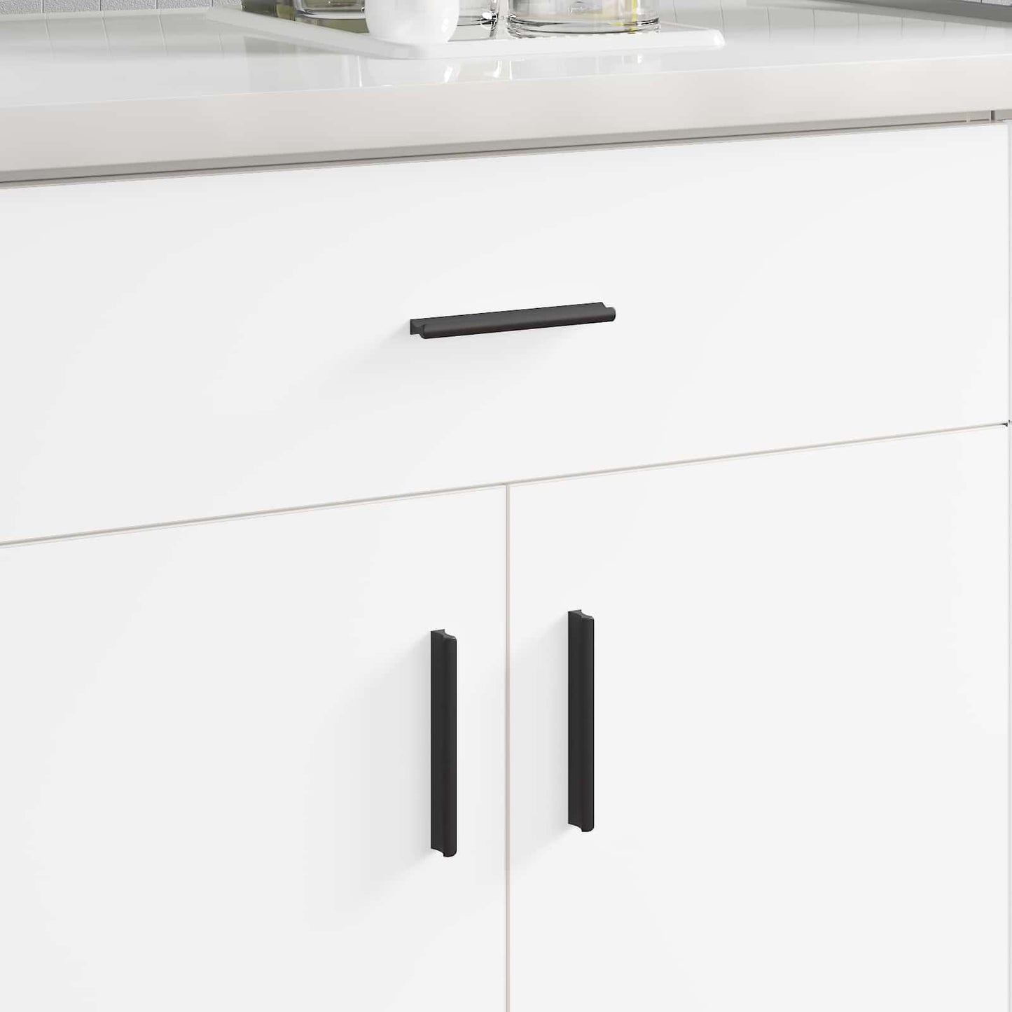 Vidaxl handvat 973 pcs zwart 106 x 7,4 x 15,5 mm aluminium