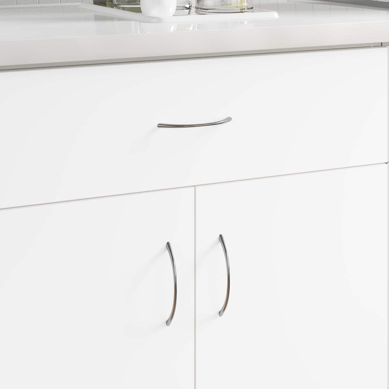 Vidaxl handvat 2 pcs zilver 107 x 3.6 x 23 mm roestvrij staal