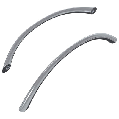 Vidaxl handvat 2 pcs zilver 107 x 3.6 x 23 mm roestvrij staal