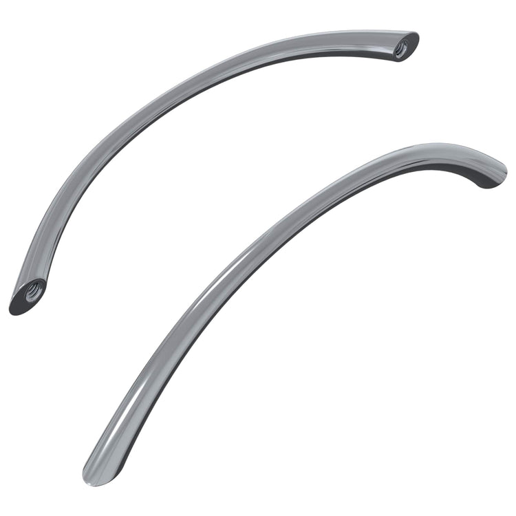 Vidaxl handvat 2 st zilver 107 x 3.6 x 23 mm roestvrij staal