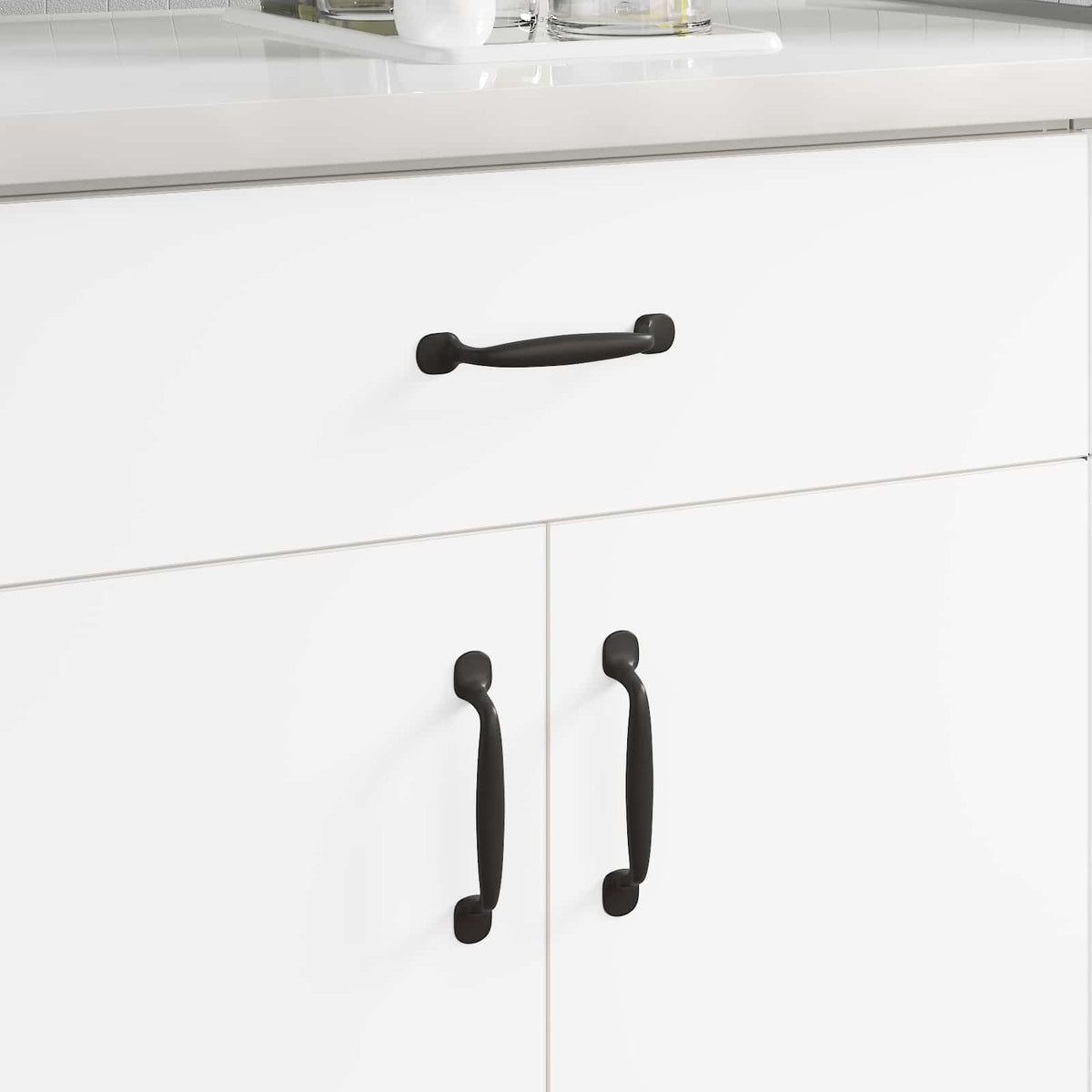 Vidaxl meubelhandgreep 2 pcs zwart 130 x 19,4 x 22,3 mm aluminium