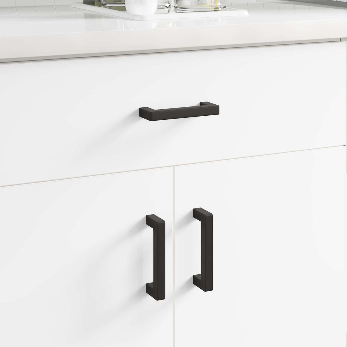 Vidaxl meubelhandgreep 12 pcs zwart 110 x 12 x 36 mm ijzer