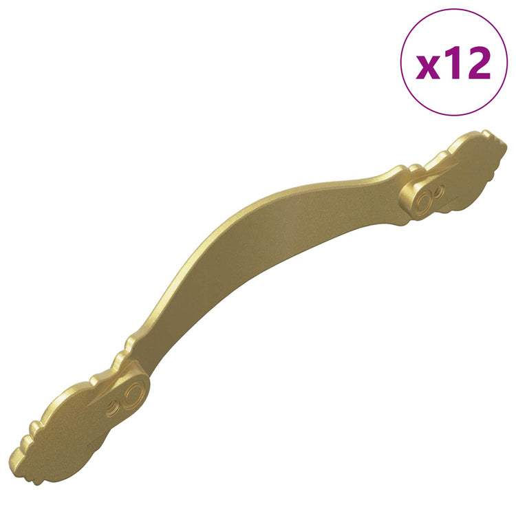 Vidaxl handvat 12 st goud 143 x 19,2 x 20 mm zinklegering