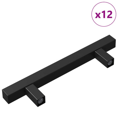 Vidaxl kasthandgreep 12 st zwart 150 x 12,3 x 35,2 mm roestvrij staal