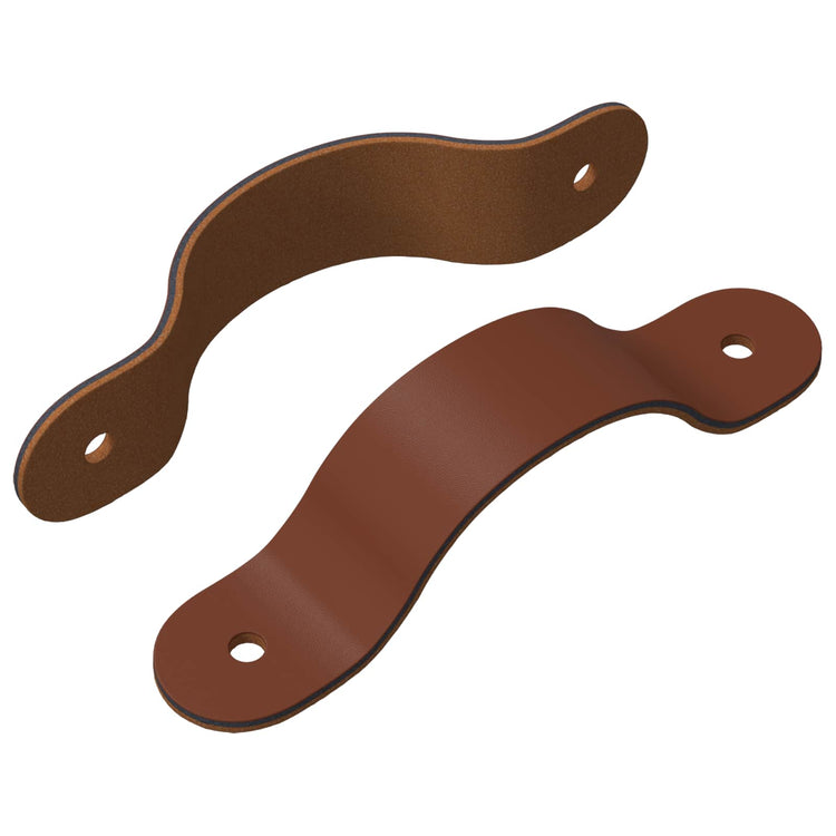 Vidaxl kast handvatten 2 st bruin 140 x 25 x 2,3 mm pu
