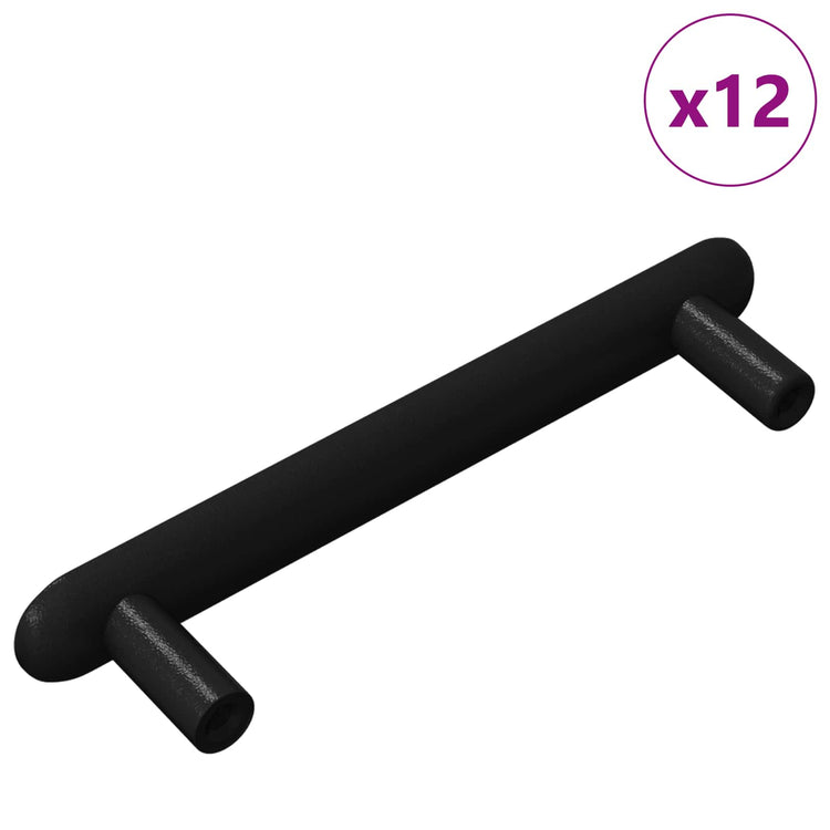 Vidaxl kasthandgreep 12 st zwart 121 x 16.6 x 28.3 mm ijzer
