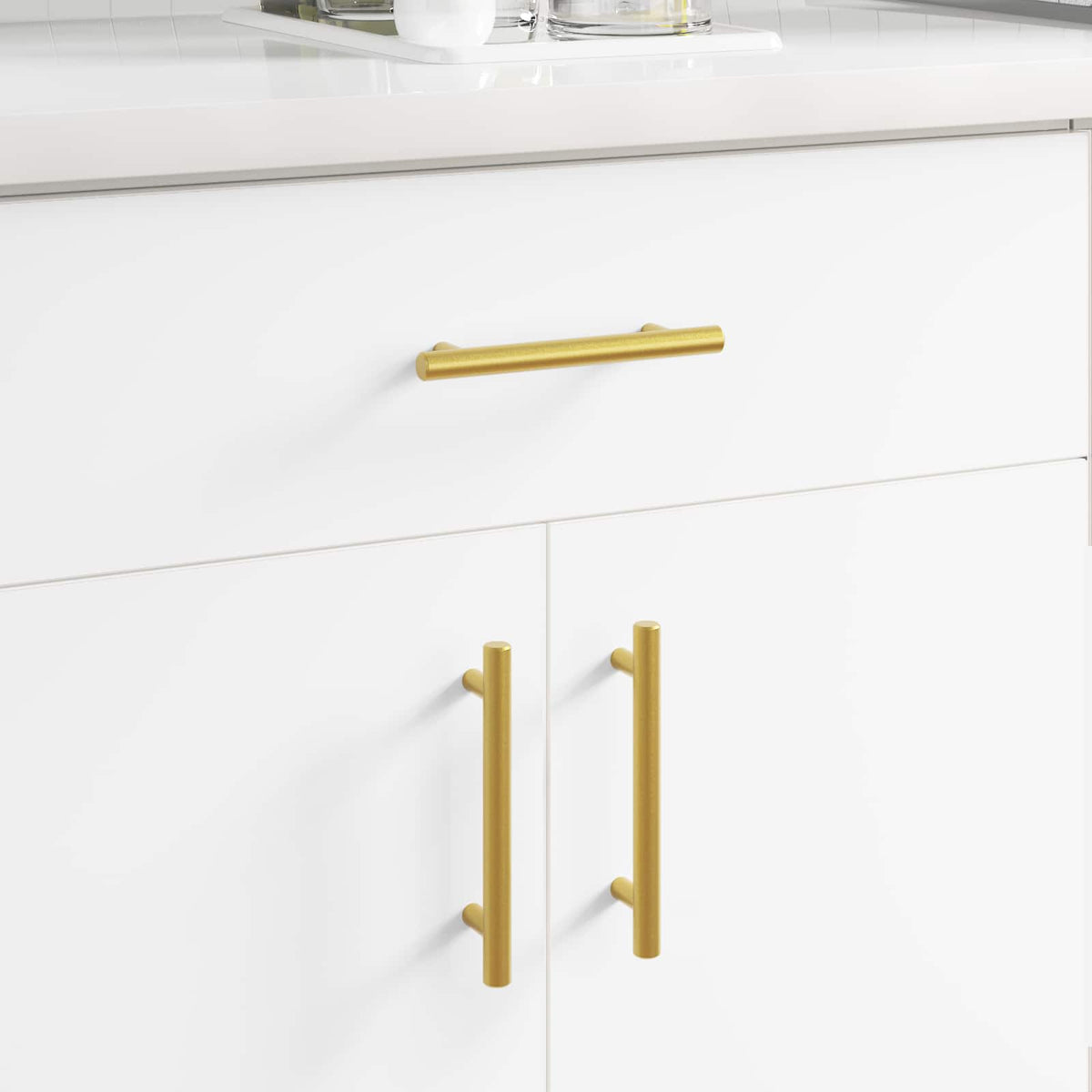 Vidaxl kasthandgreep 12 st goud 150 mm roestvrij staal