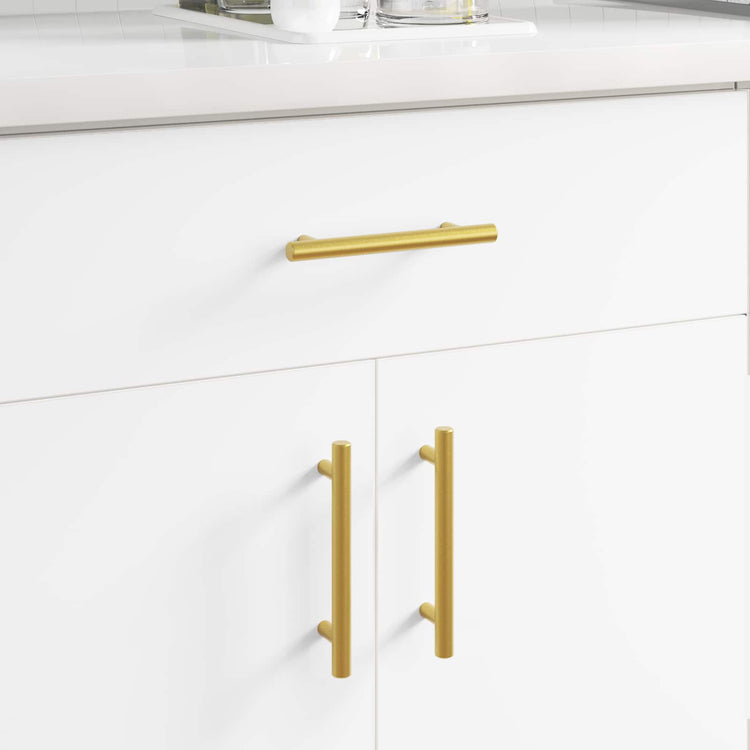 Vidaxl kasthandgreep 12 st goud 150 mm roestvrij staal