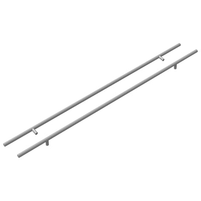 Vidaxl kasthandgreep 2 pcs zilver 800 mm roestvrij staal