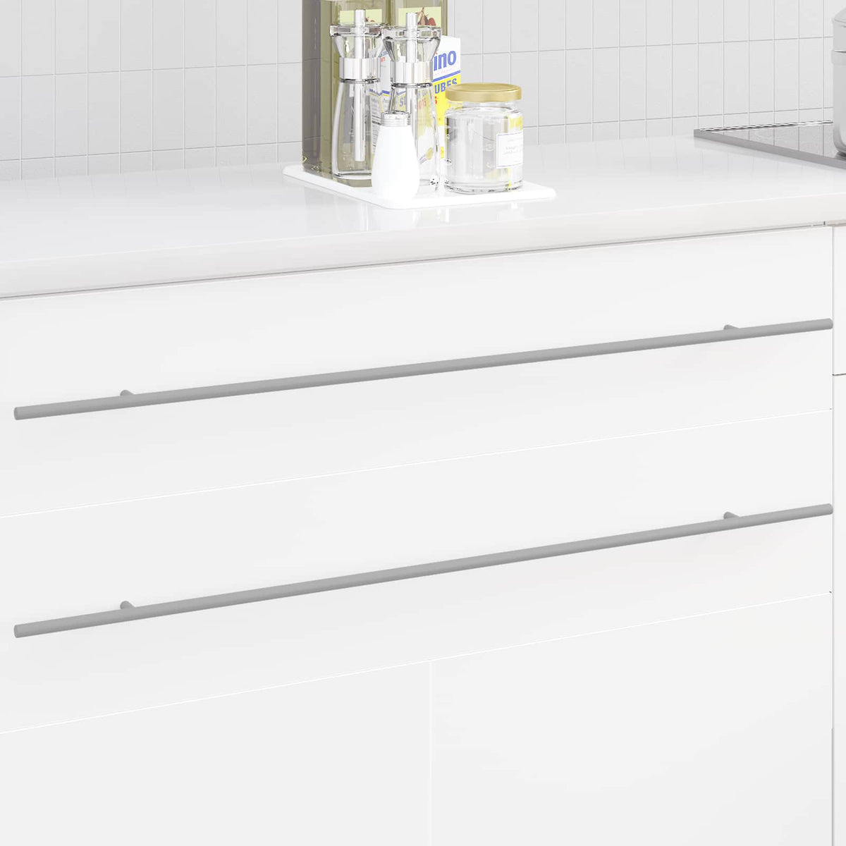 Vidaxl kasthandgreep 12 st zilver 900 mm roestvrij staal