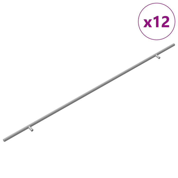 Vidaxl kasthandgreep 12 st zilver 900 mm roestvrij staal