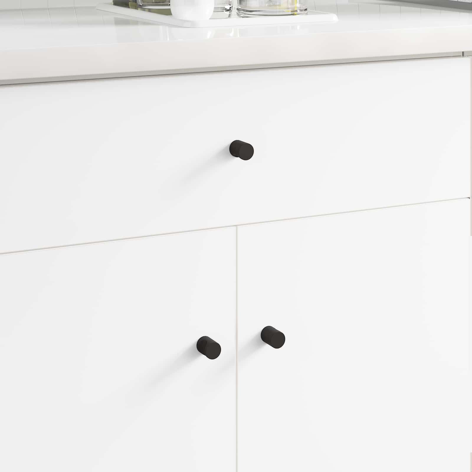 Vidaxl kastknoppen 12 pcs zwart m4 x 12 mm ijzer