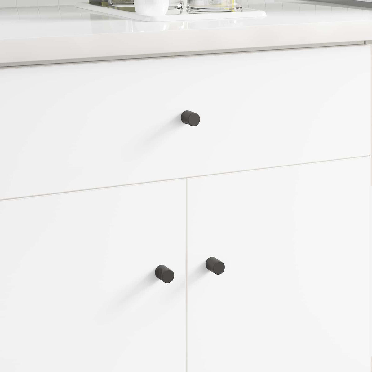 Vidaxl kastknop 2 st zwart 18 x 23 mm ijzer