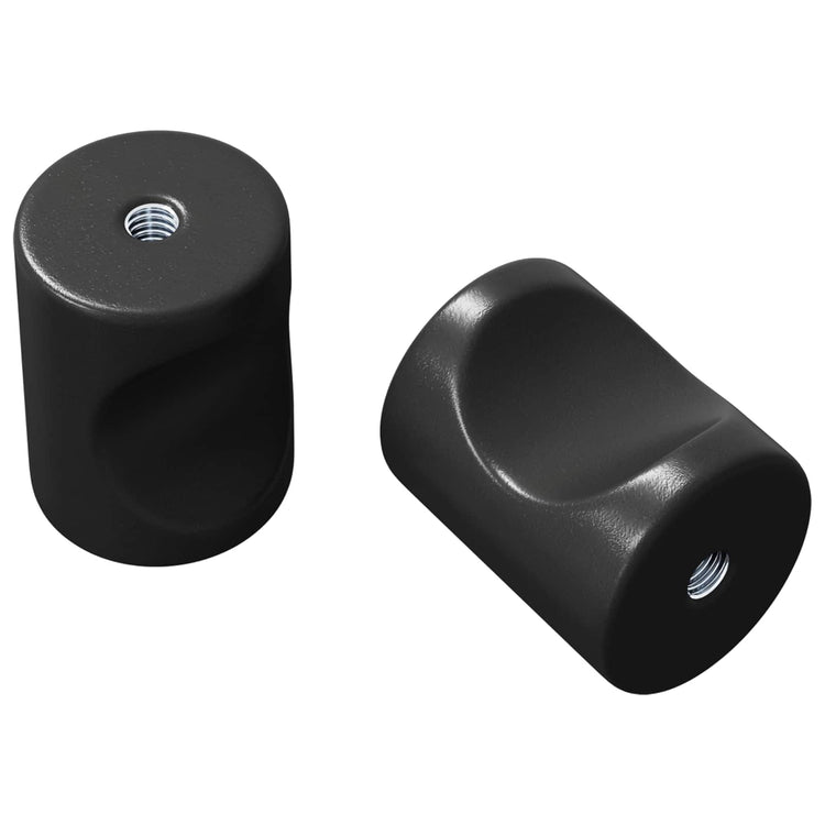 Vidaxl kastknop 2 st zwart 18 x 23 mm ijzer