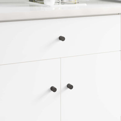 Vidaxl kastknop 12 pcs zwart 18 x 23 mm ijzer