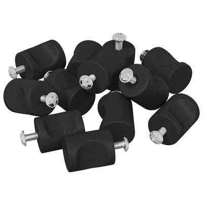 Vidaxl kastknop 12 pcs zwart 18 x 23 mm ijzer