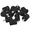 Vidaxl kastknop 12 pcs zwart 18 x 23 mm ijzer