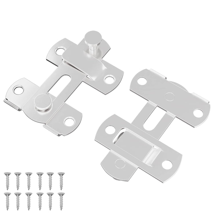 Vidaxl deurslot 2 pcs zilver 70 x 8 mm staal