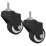 Vidaxl zwenkwiel 2 pcs zwart 40,4 x 40,4 x 19,7 mm ijs en nylon - afbeelding 2