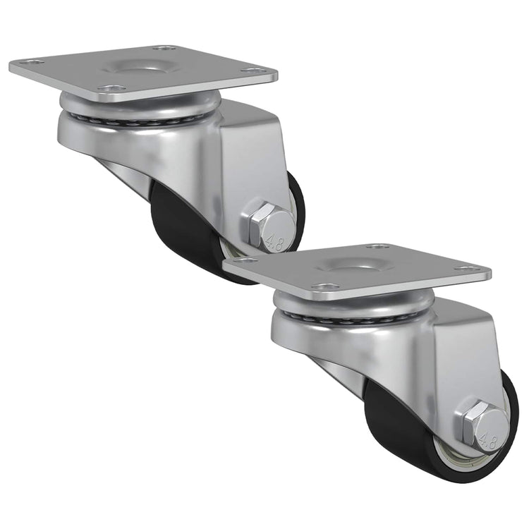 Vidaxl caster 2 st zilver 44,1 x 44,1 x 1,95 mm nylon