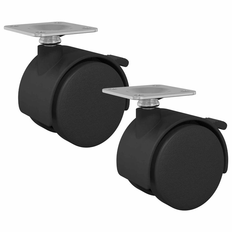 Vidaxl wiel 2 st zwart 39,5 x 39,5 x 37,8 mm ijzer en polypropyleen