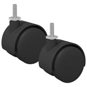 Vidaxl caster 2 st zwart en zilver 40,1 x 40,1 x 37,8 mm ijzer en pp - afbeelding 2