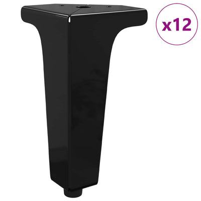 Vidaxl meubelpoten 12 st zwart 54,1 x 54,1 x 100 mm ijzer