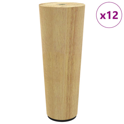Vidaxl meubelpoten 12 st bruin ø 44 x 100 mm massief eucalyptus hout