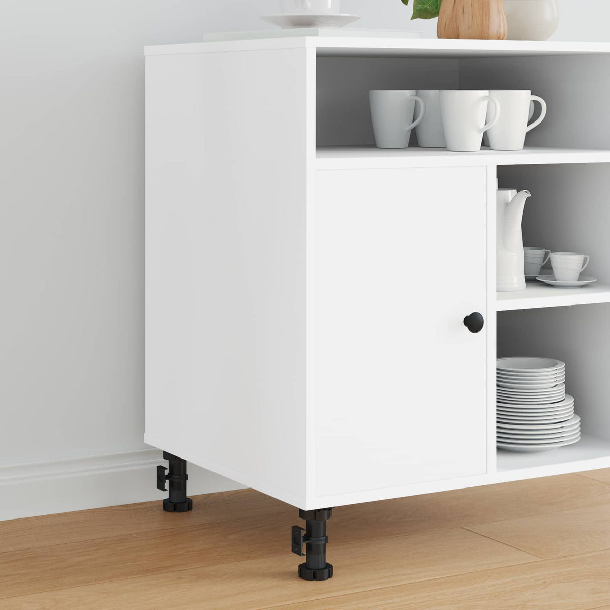 Vidaxl meubelpoten verstelbaar 12 st zwart 46 x 46 x 128 mm pp