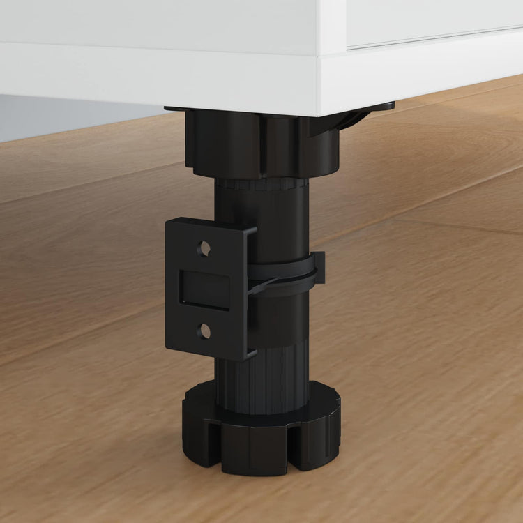 Vidaxl meubelpoten verstelbaar 12 st zwart 46 x 46 x 128 mm pp