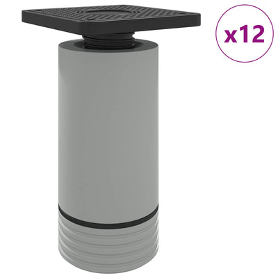 Vidaxl meubelpoten verstelbaar 12 st wit 64 x 64 x 100 mm pp