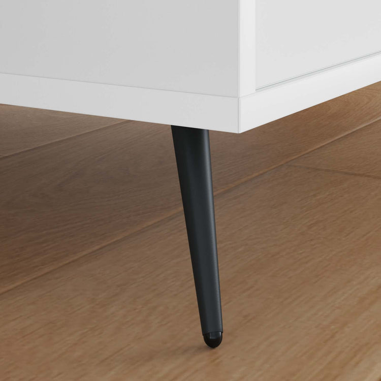 Vidaxl staande voeten 2 st zwart 56 x 56 x 100 mm ijzer